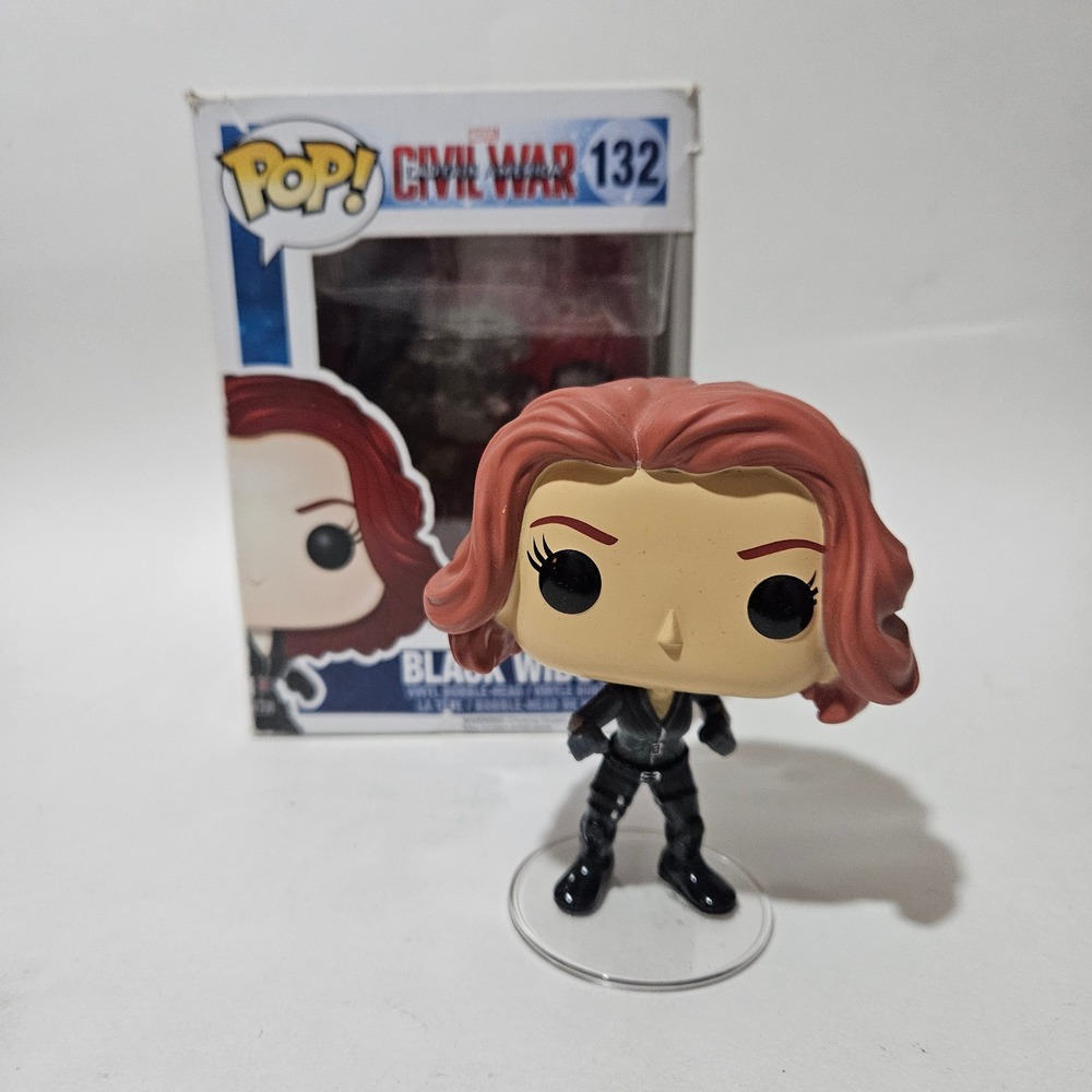 Funko Pop Marvel Civil War Black Widow 132 Vinyl Bobble-Head Figure MCU
